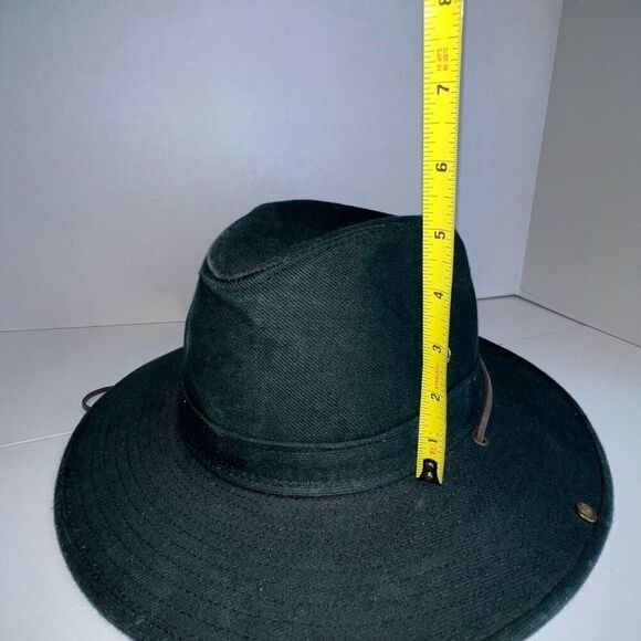 Henschel Hat Co Men’s Medium Deep Green Safari Sportsman Hat With Strap Fiahing - Picture 2 of 8